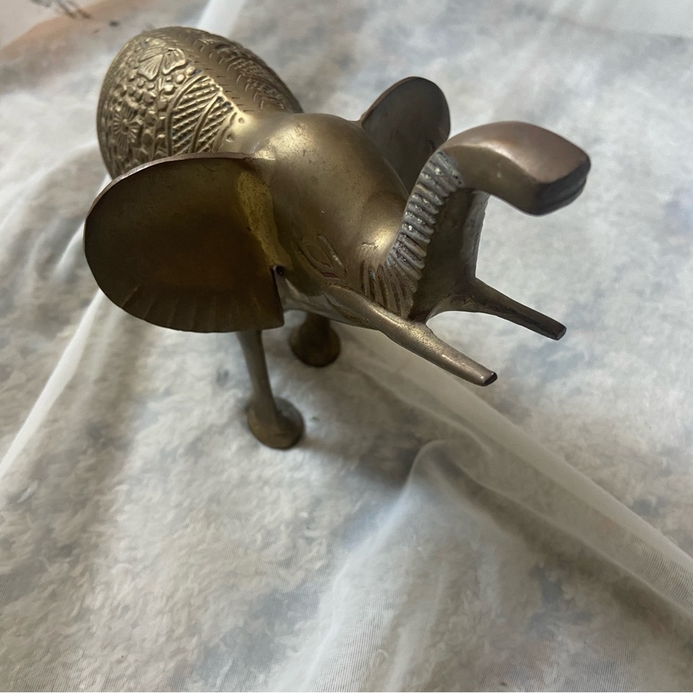 Brass Elephant Figurine - Picture 2 of 2